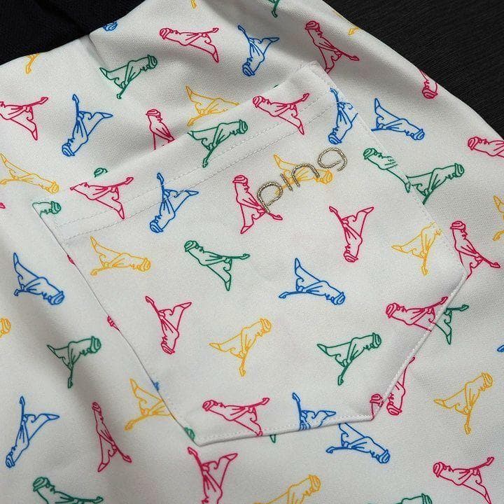 新品 PING ピン ゴルフ モックネック 半袖 ドッキング ワンピース M