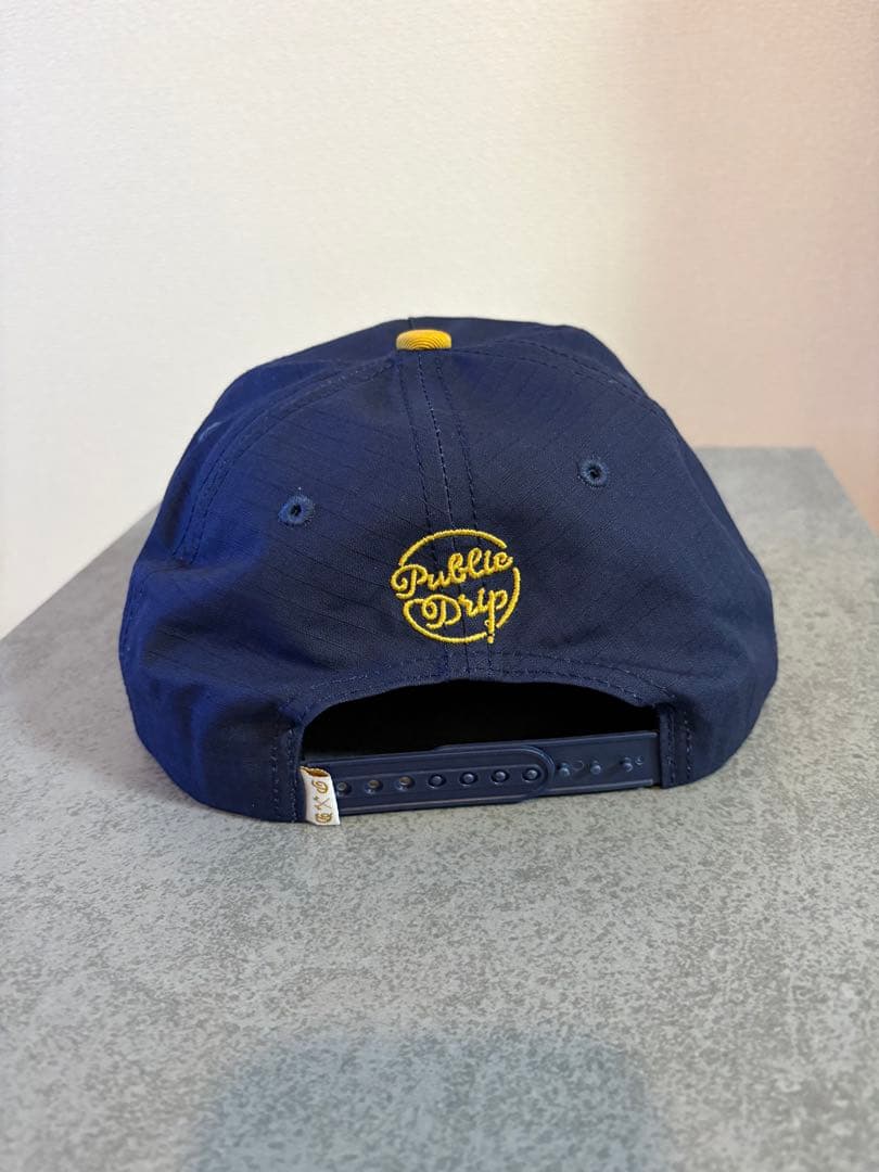 Public Drip パブリックドリップ キャップ Navy/Yellow