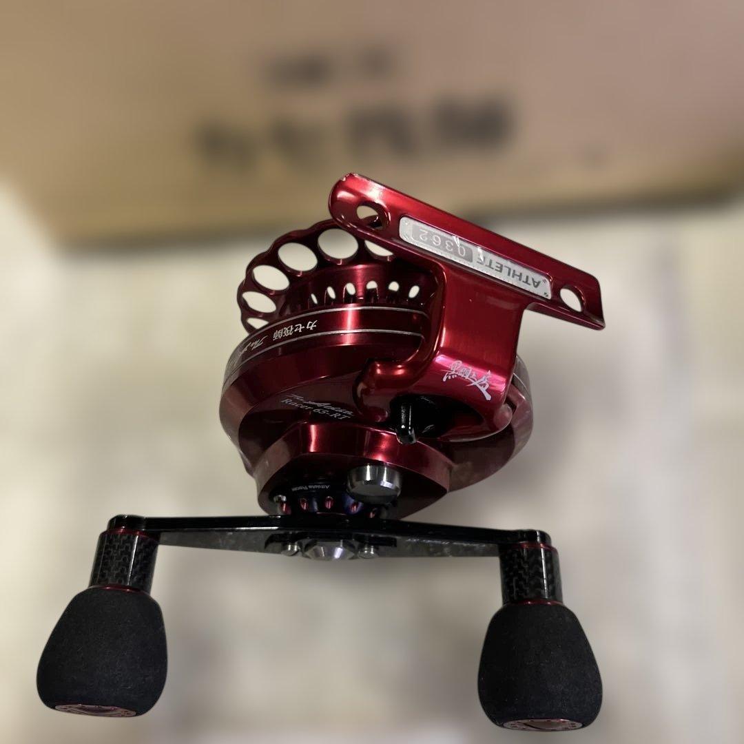 黒鯛工房　アスリートレーサー　65-RT カセ釣師 レッド 右巻き　付属品付き