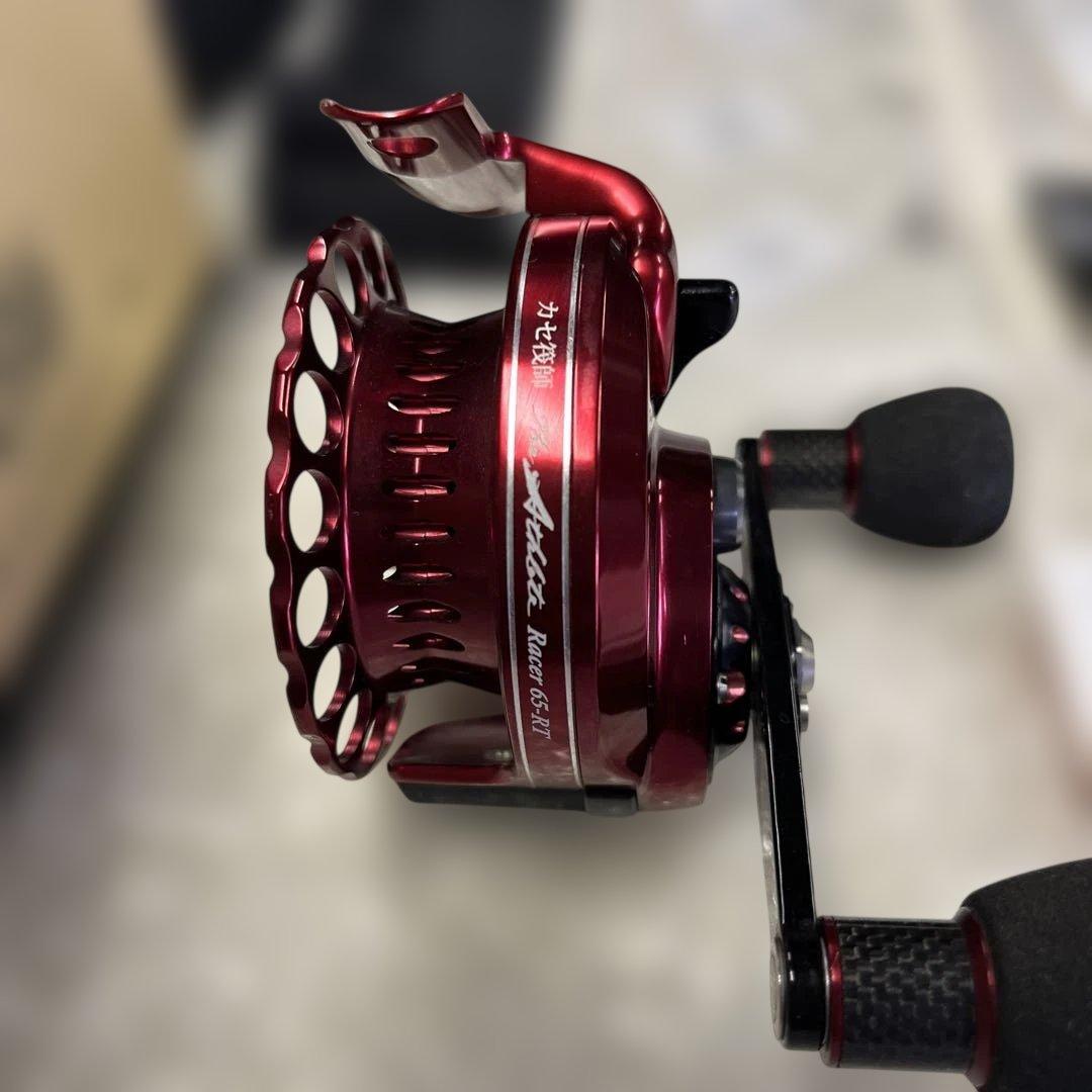 黒鯛工房　アスリートレーサー　65-RT カセ釣師 レッド 右巻き　付属品付き