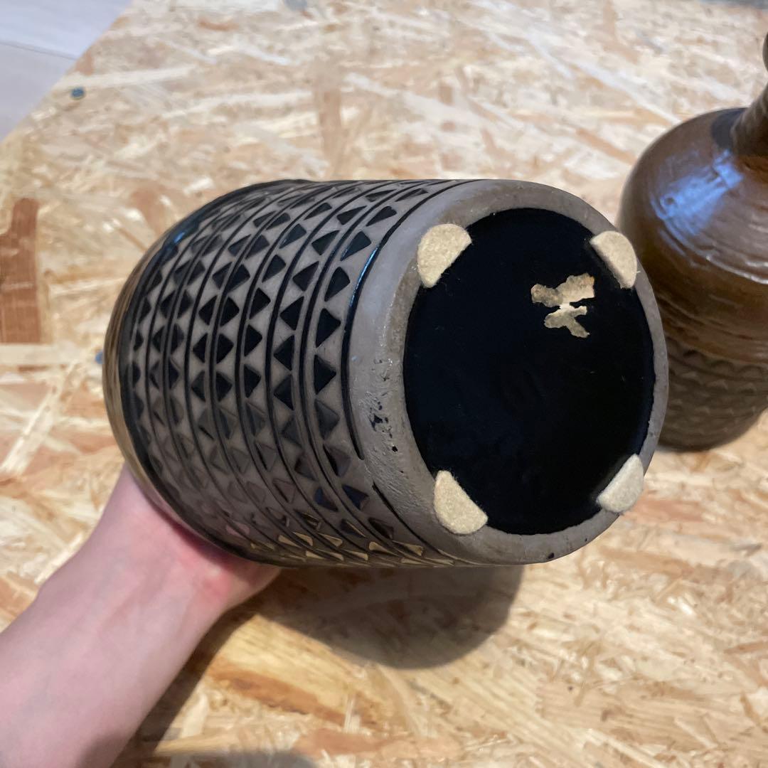 upsala ekeby 花瓶　大小セット　陶器　スウェーデン