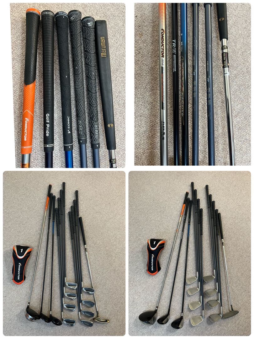 marumanマルマン他メンズゴルフクラブ12本セットキャディバッグ付