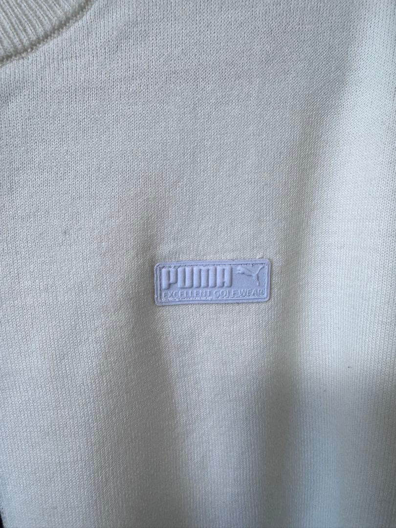 PUMA 長袖ラインワンピース　ホワイト/S