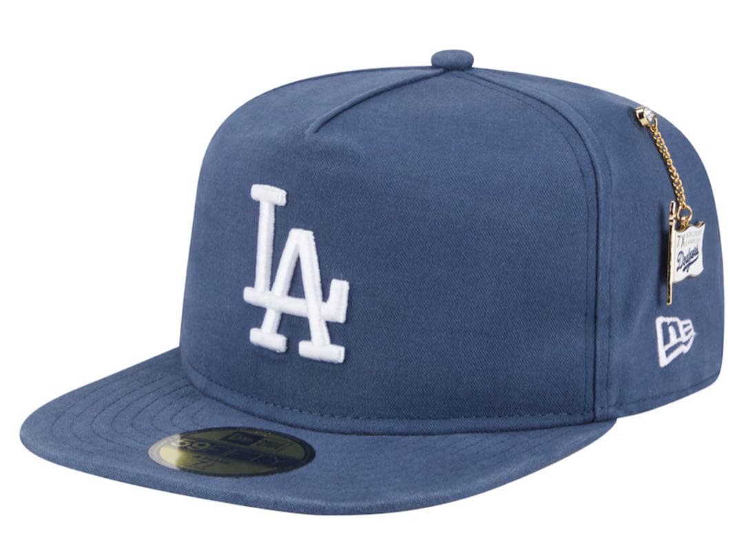 レア！海外限定 ドジャース 59FIFTY キャップ 7 3/8 ピンバッジ付