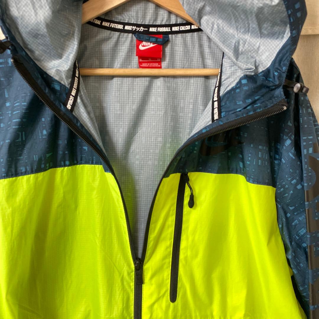 ★送料無料 NIKE FCトレーニング ピステパーカー 紺黄色 XL 中古美品★