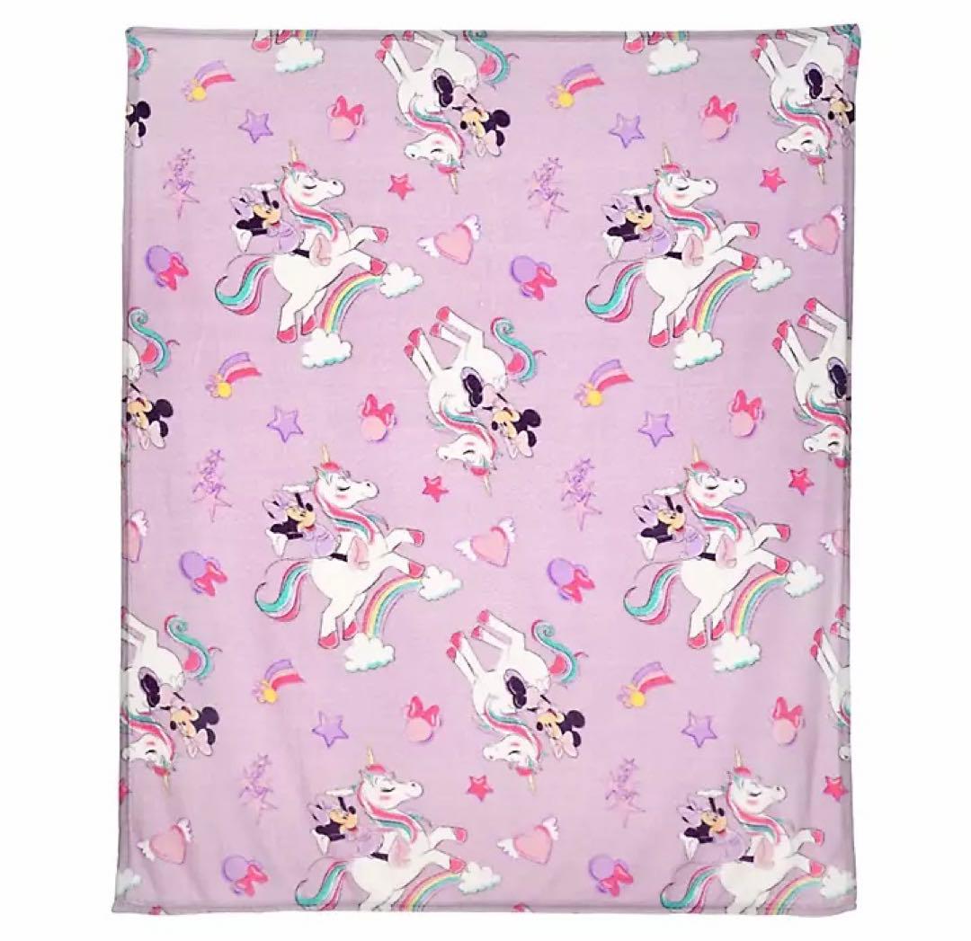 新品☆ディズニー ミニーマウス ブランケット ユニコーン 毛布
