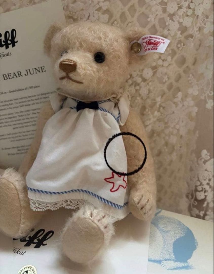 ☆シュタイフぬいぐるみ　サマードレス　Steiff JUNE ワンピース