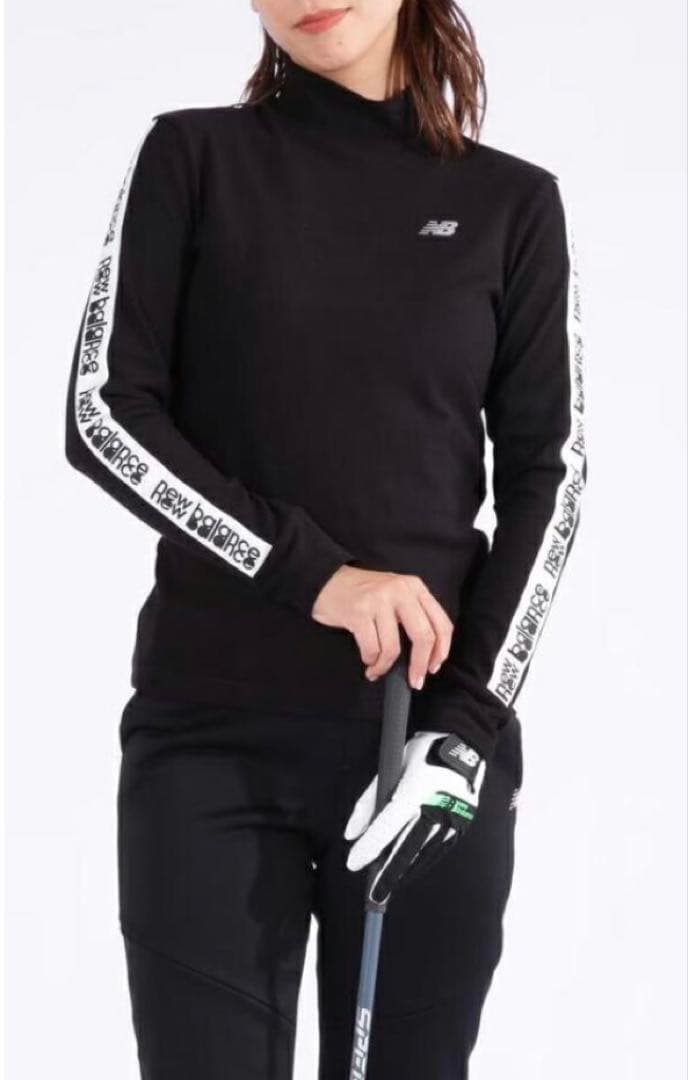 L ☆新品☆ ニューバランス ゴルフ 長袖ハイネック プルオーバー ブラック