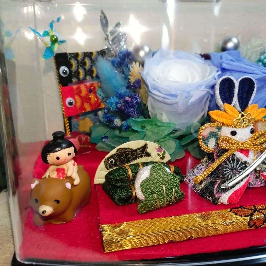 今年も出品予定✦端午の節句(ちりめん細工)ブリザーブドアレンジ⑤