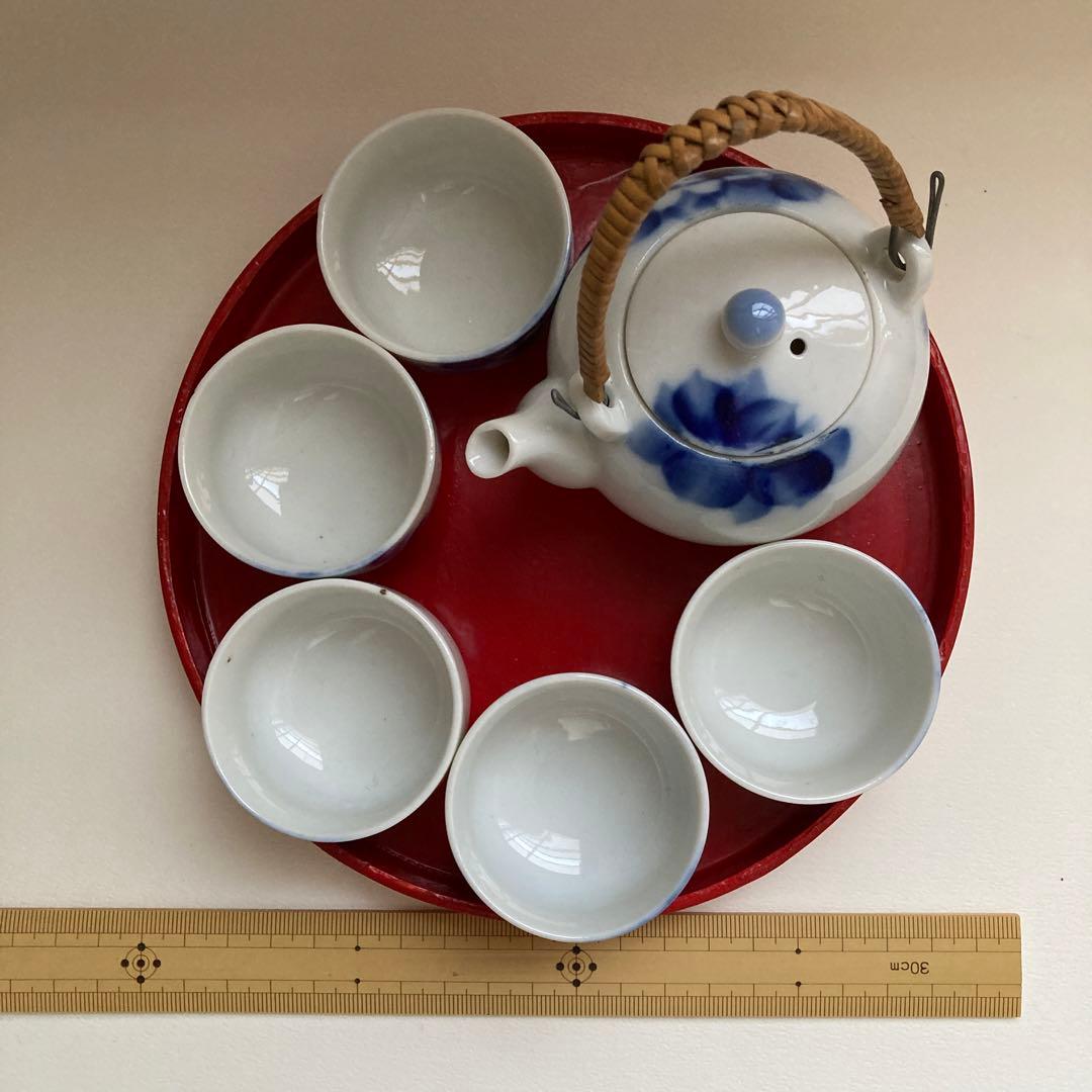 骨董　雛道具　ままごと　茶器　急須　湯呑み　湯呑　お盆