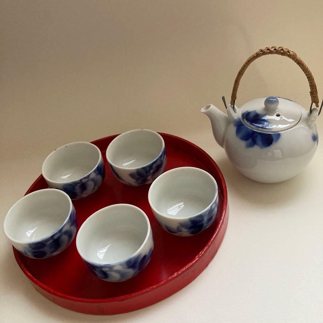 骨董　雛道具　ままごと　茶器　急須　湯呑み　湯呑　お盆