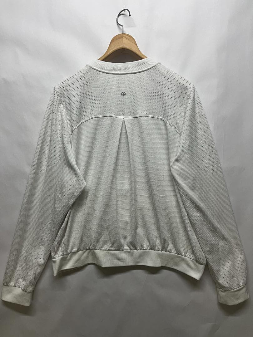綺麗 ルルレモン メッシュ生地 ジップアップ ジャケット トップス 白 14