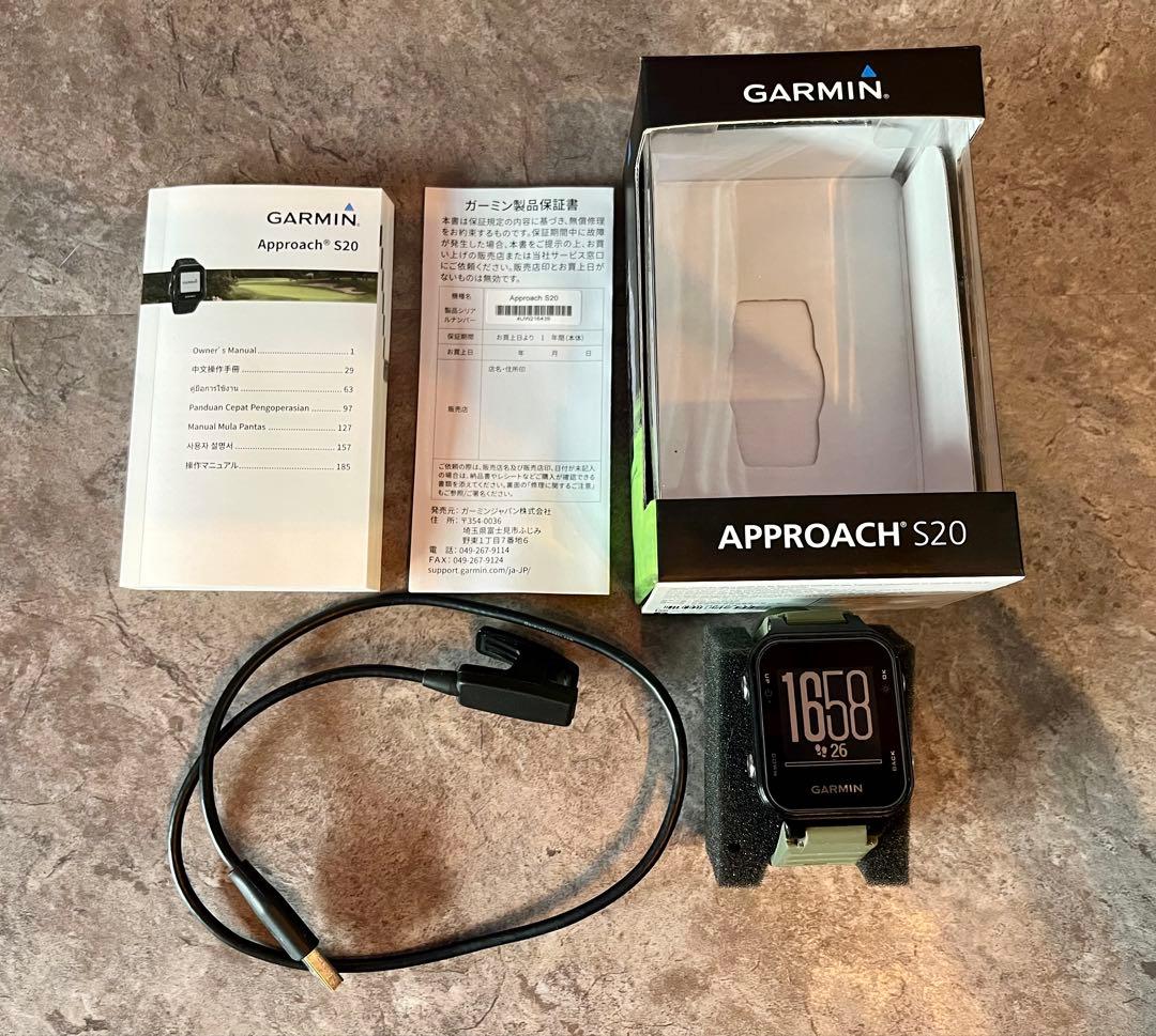 【薄型軽量】Garmin Approach S20 GPSゴルフウォッチ