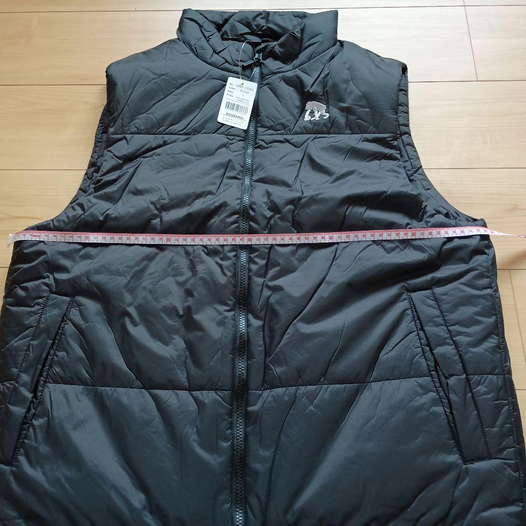 新品未開封品　エゴザル中綿パフベスト　黒　ベスト　バスケ　ユニセックス
