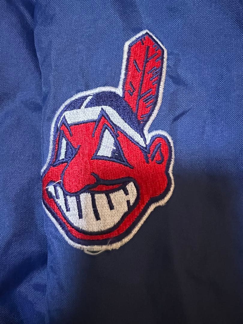 レア 90s 古着 MLB クリープランド・インディアンス ナイロンジャケット