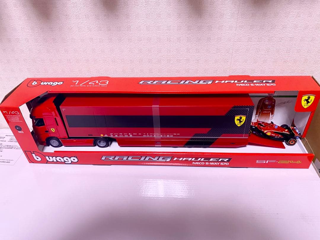 burago RACING HAULER IVECO フェラーリ SF-24