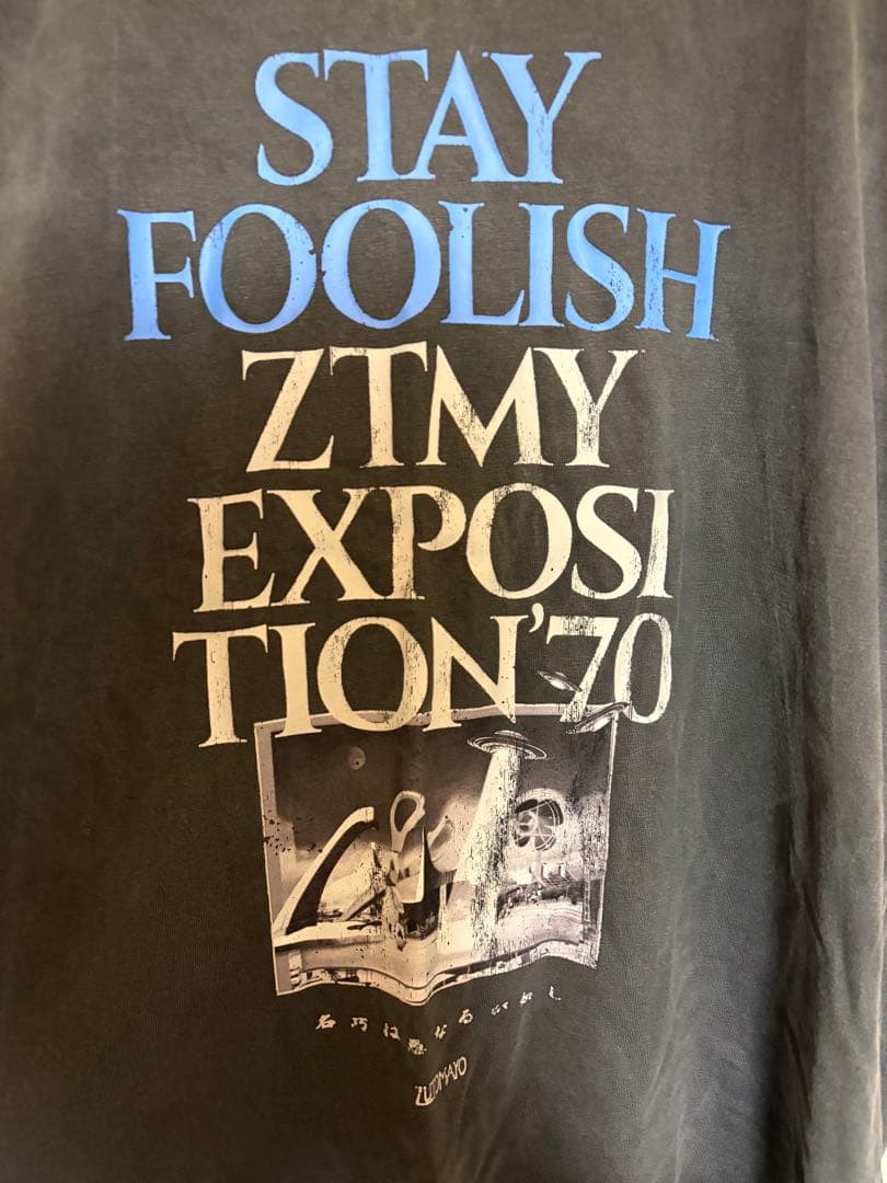 美品 STAY FOOLISH Tシャツ XLグレー ずっと真夜中でいいのにXL