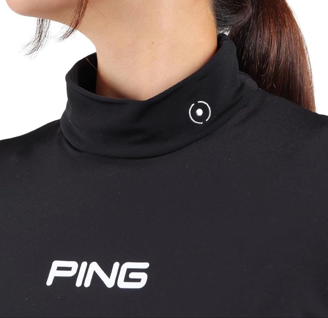 S ☆新品☆ PING エアーフレイクハイネックシャツ レディース　ブラック