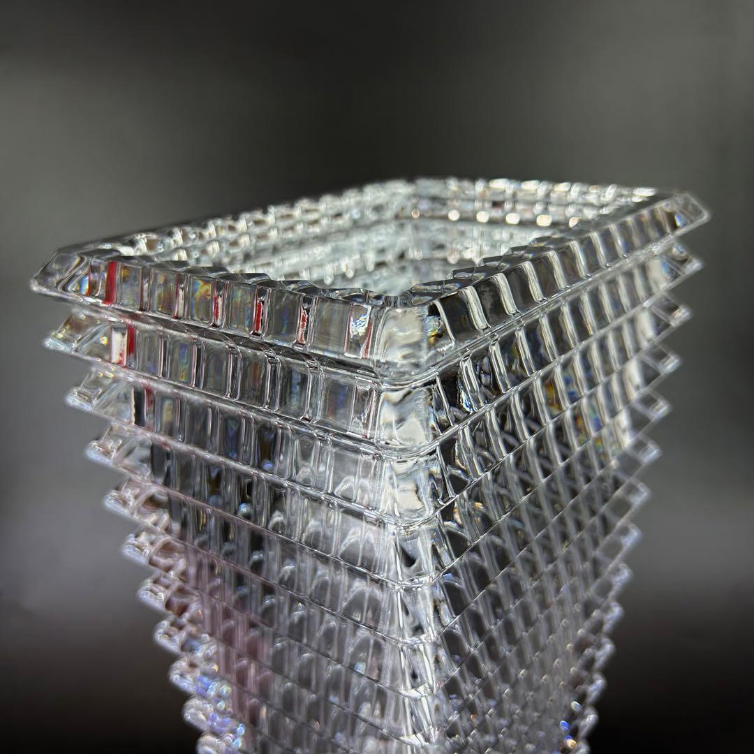 【希少・新品】　Baccarat 30㎝ L アイベース　スクエア 花瓶