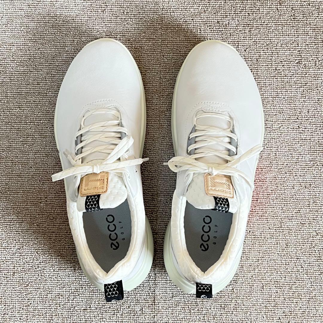 未使用品級✨エコー ECCO バイオム ゴルフシューズ ホワイト 24.5㎝