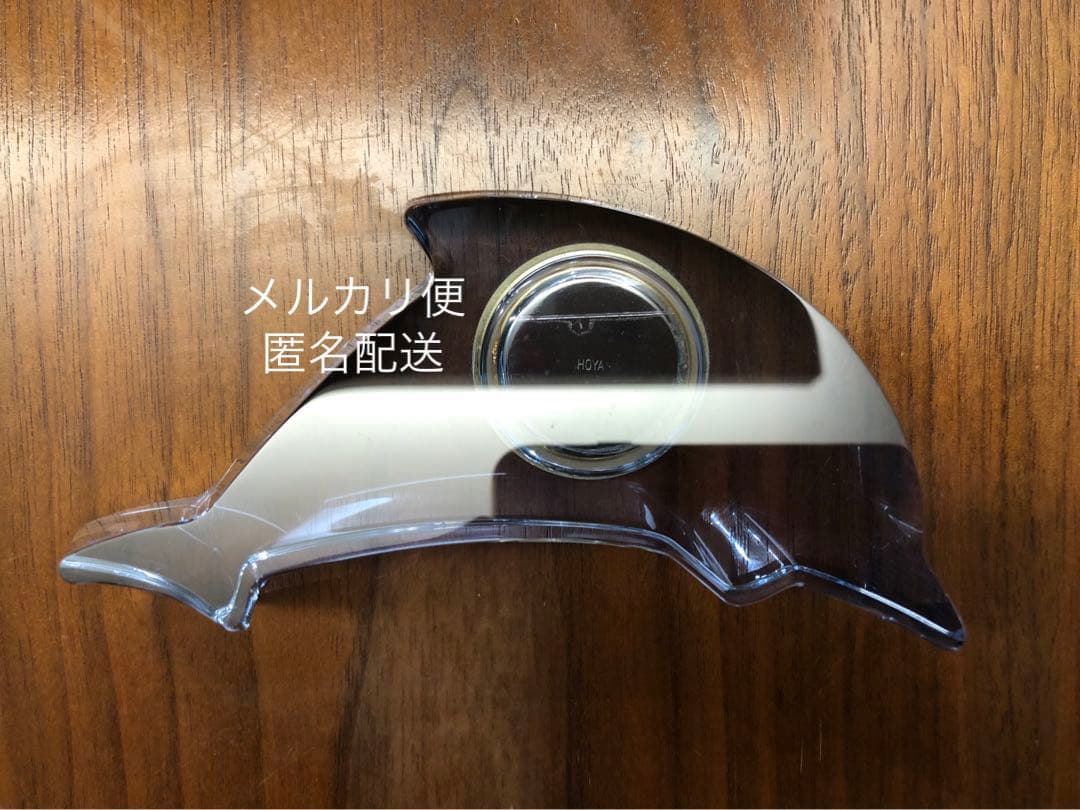 HOYA クリスタル ガラス イルカ 置時計 青ブルー 置物 レトロ 希少 レア