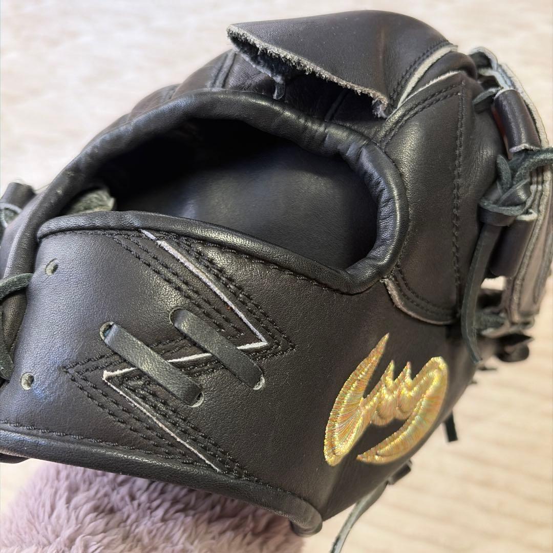 ブラック 軟式グローブ レザー製　少年野球