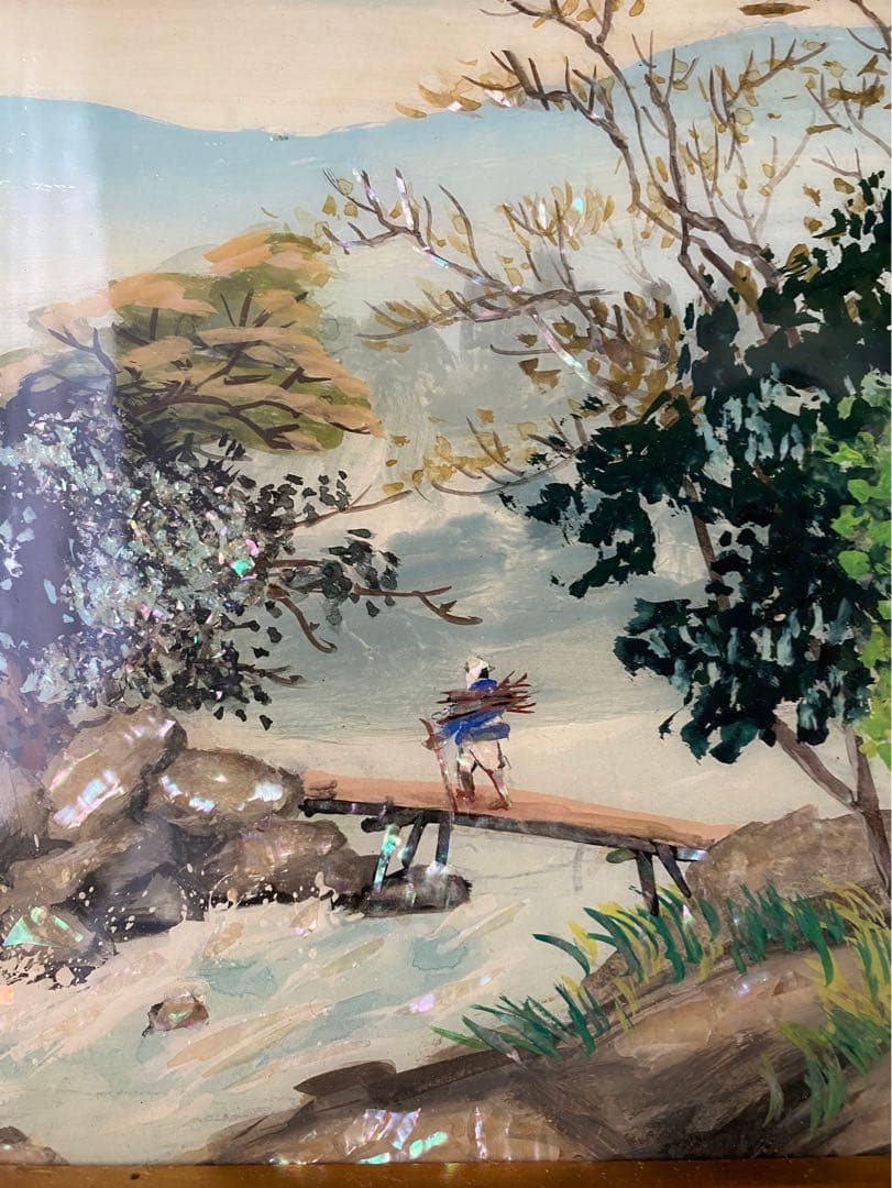 額縁 インテリア 日本画 山 川 絵画