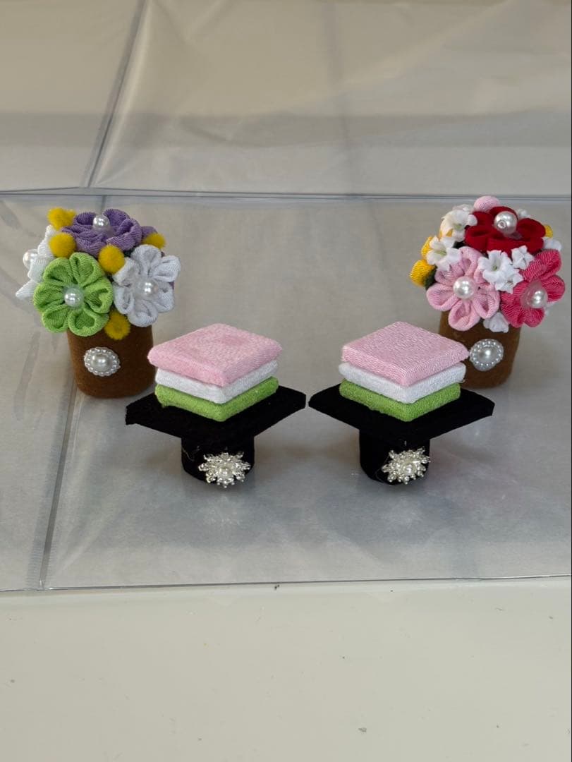 ★残り1つ★ダッフィー＆シェリーメイ　雛人形　ケース付き　ハンドメイド