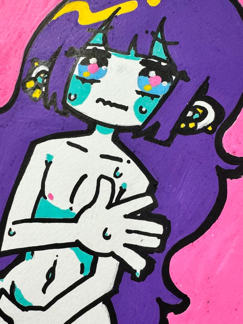 アナログ　イラスト　原画　アート　美人画　肉筆　手描き　オーダー　オリジナル