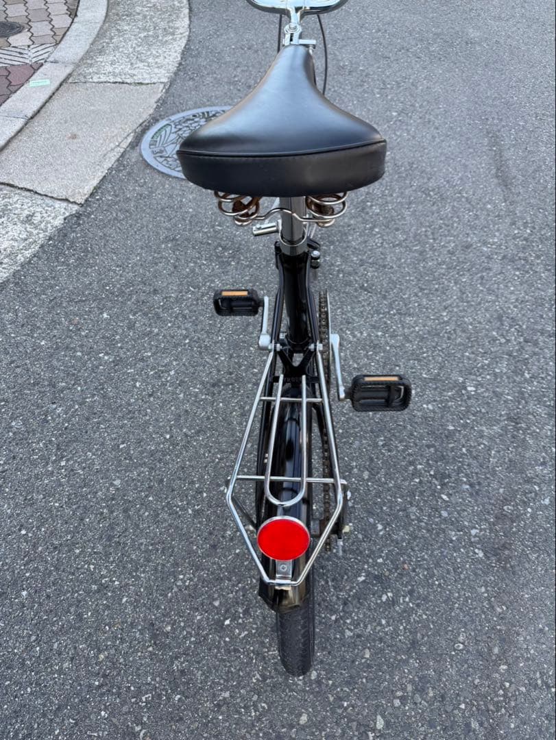WITHYOU 折りたたみ自転車 ブラック 16インチ フレームクロモリ