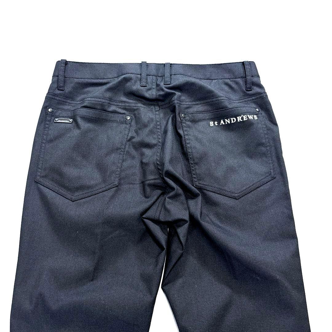 セントアンドリュース　ロングパンツ　M メンズ　春夏　ゴルフ　ブラック