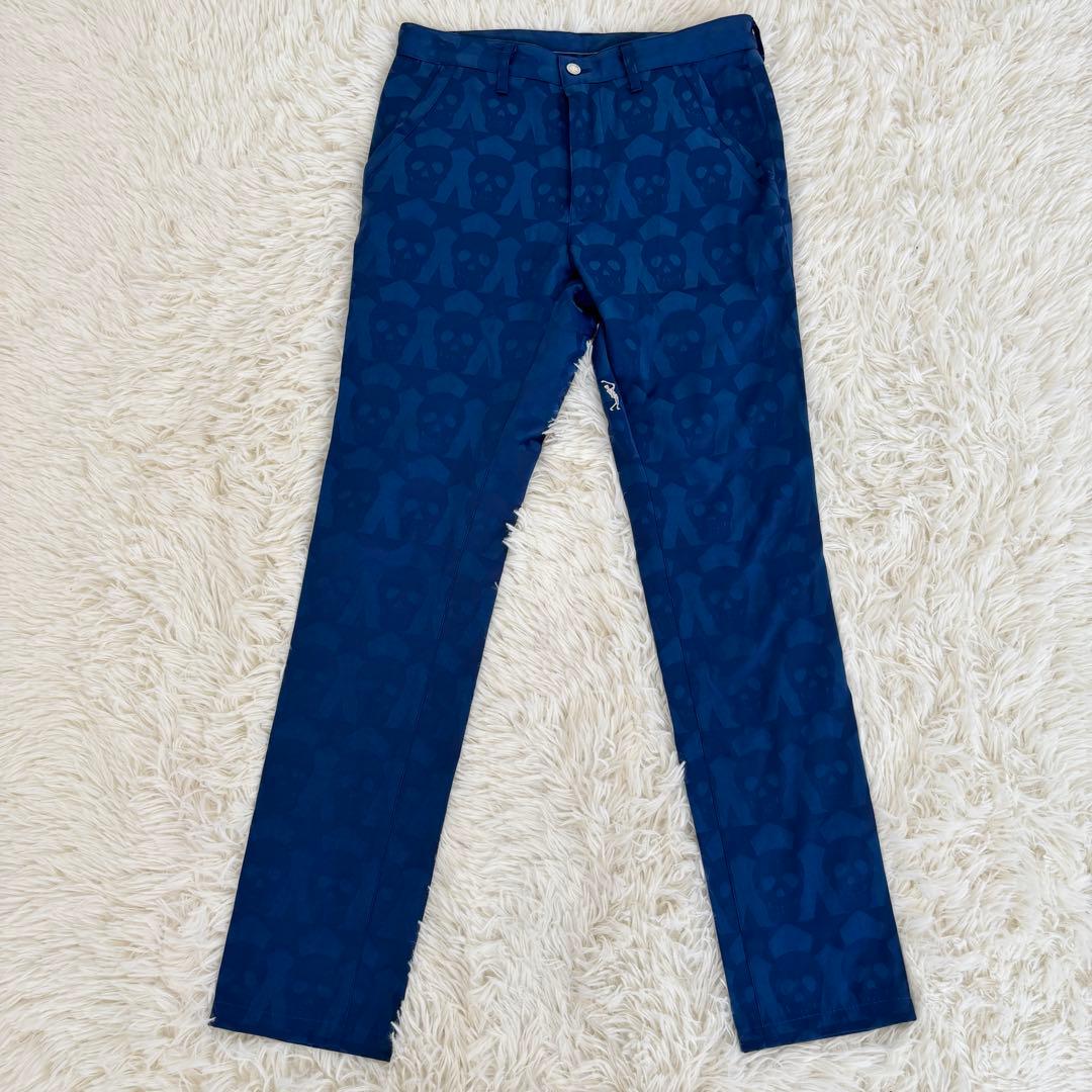 マークアンドロナ MARK & LONA スカルスター柄ゴルフパンツ スラックス