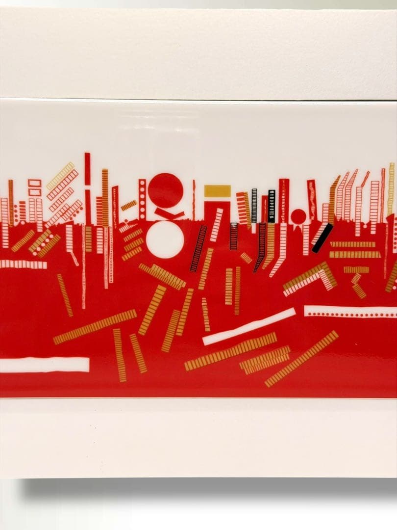 #猪熊弦一郎 陶額 陶板画 「驚く可き風景A」額装作品　P-D