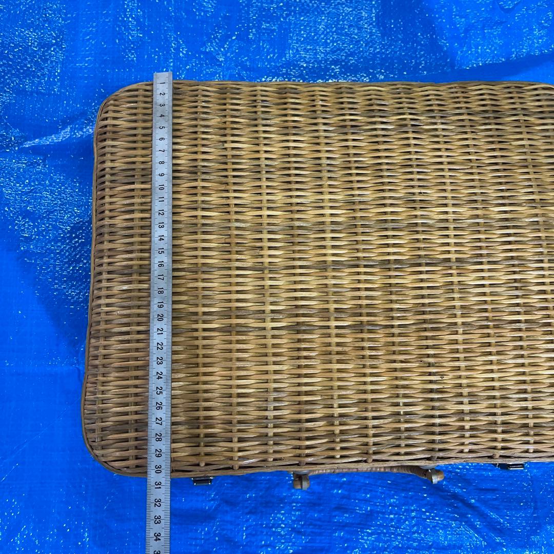 竹籘トランクバスケット 中古品