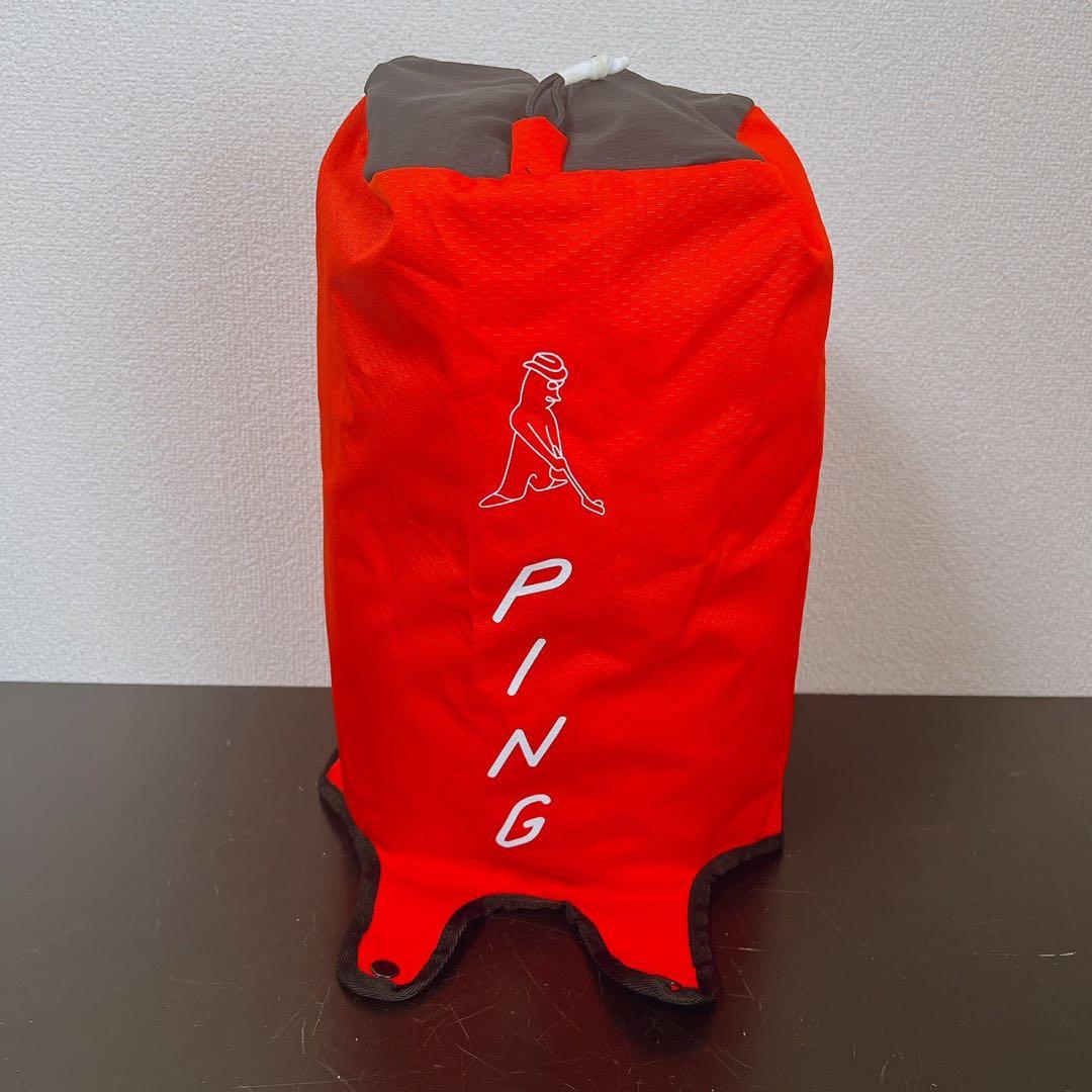 新品未使用　PING ピン カート型 キャディバッグ サステナブル素材 赤白