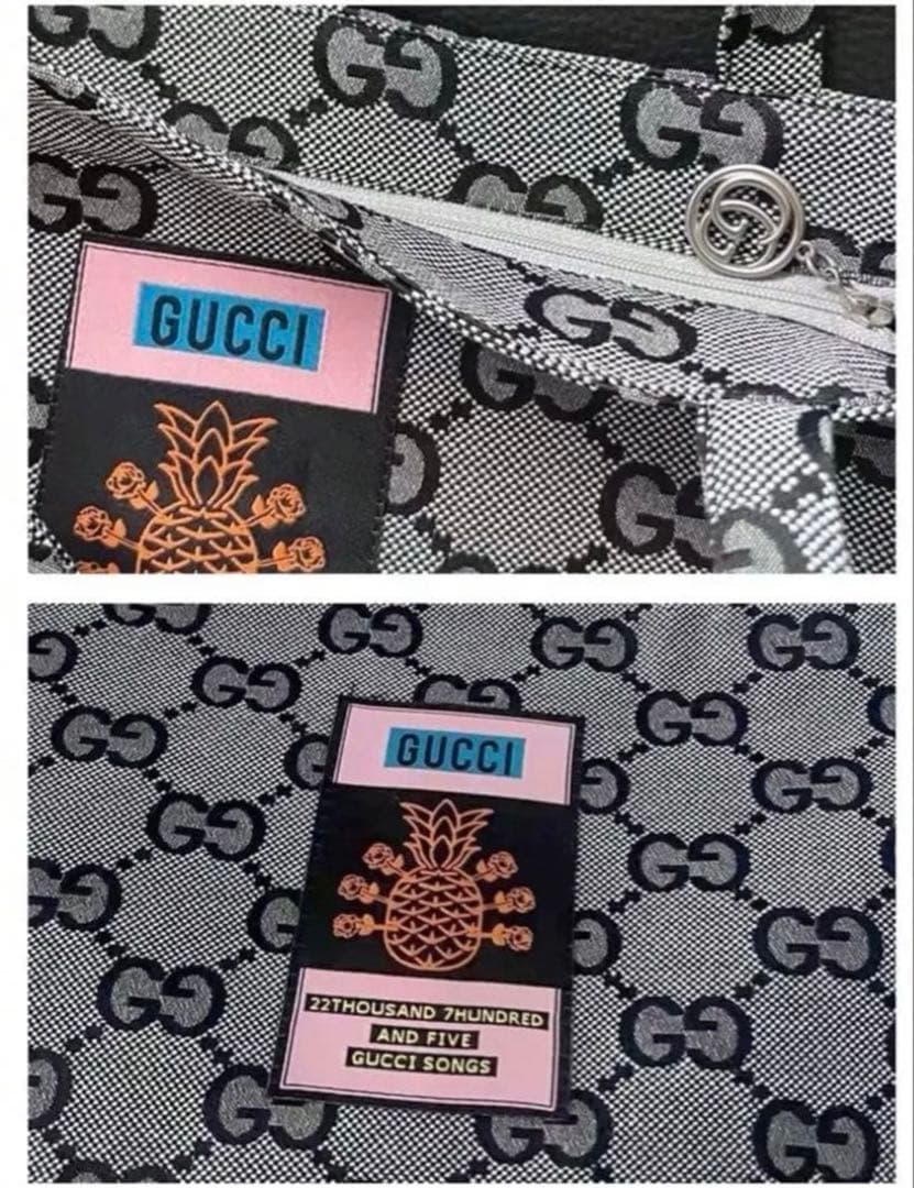 GUCCIロゴキャンバストートバッグ ノベル ティー
