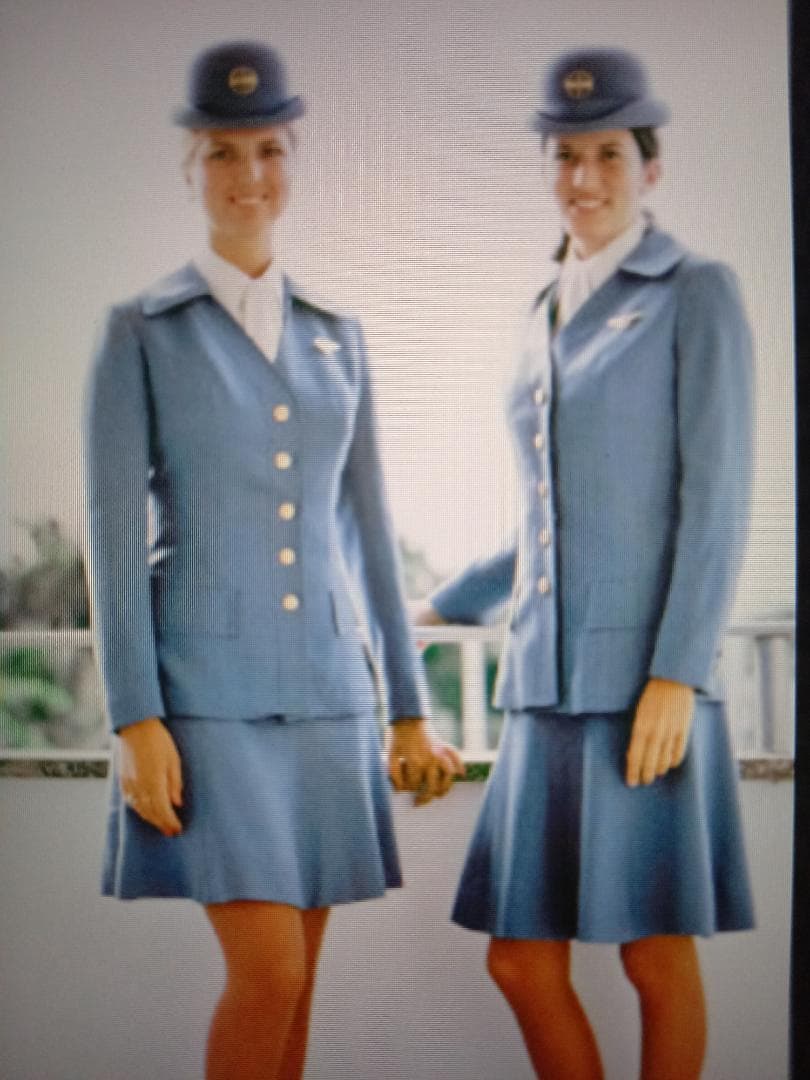 1970年代　パンナム　CA　制服　ボタン　パンアメリカン航空　スチュワーデス