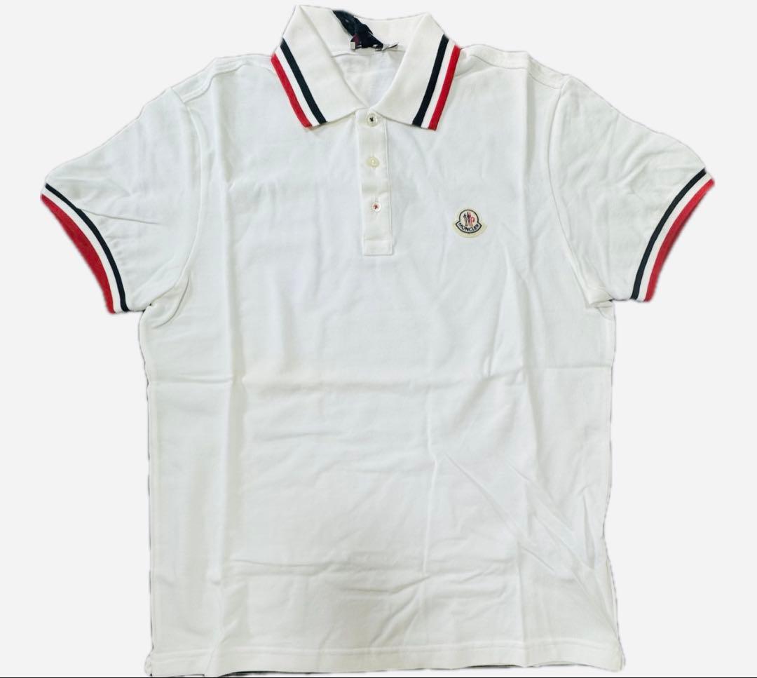 k*o様 ★新品MONCLER モンクレール 半袖 ポロシャツ ホワイト L