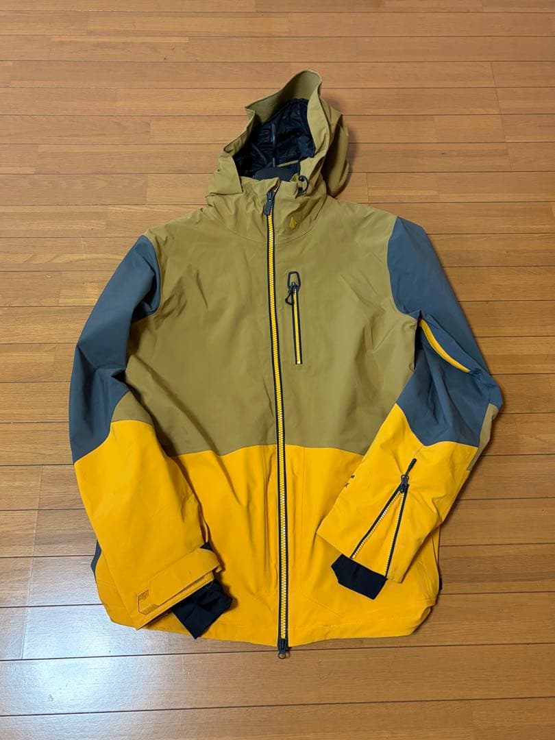 VOLCOM GORE-TEX スノーボードウェア 上下セット イエローブラック