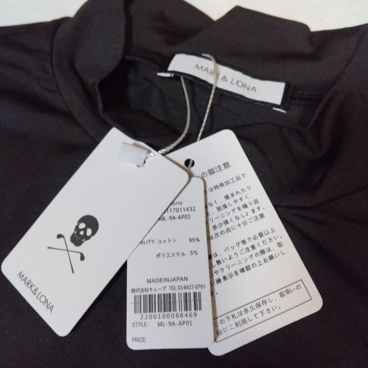 ⭐新品未使用⭐MARK&LONA⭐ 半袖⭐モック⭐黒⭐LL⭐
