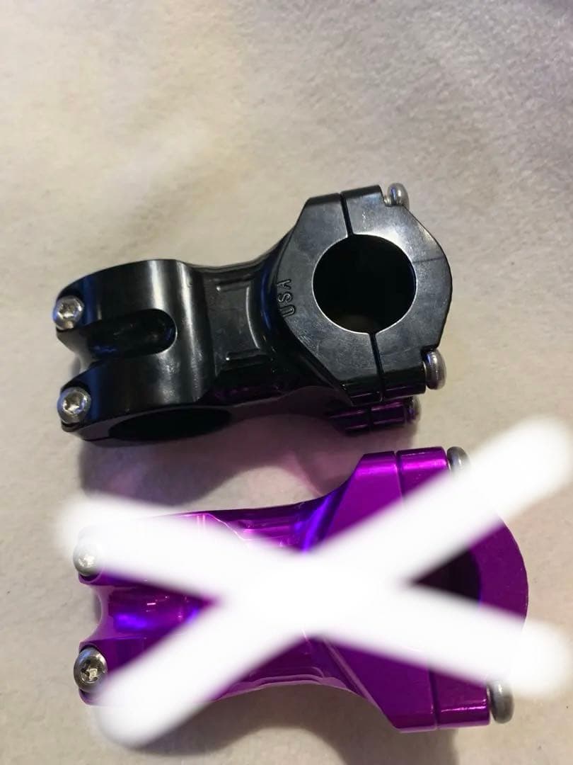paul ステム クランプ22.2mm 2個セット　黒と紫