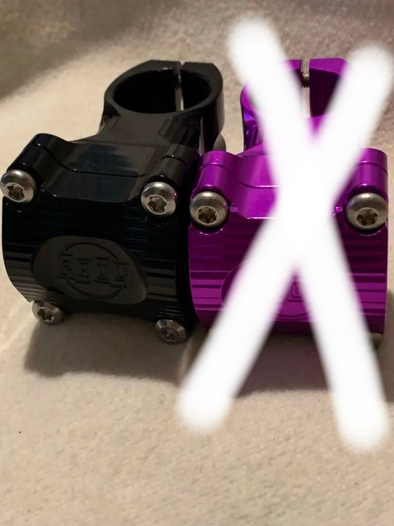 paul ステム クランプ22.2mm 2個セット　黒と紫