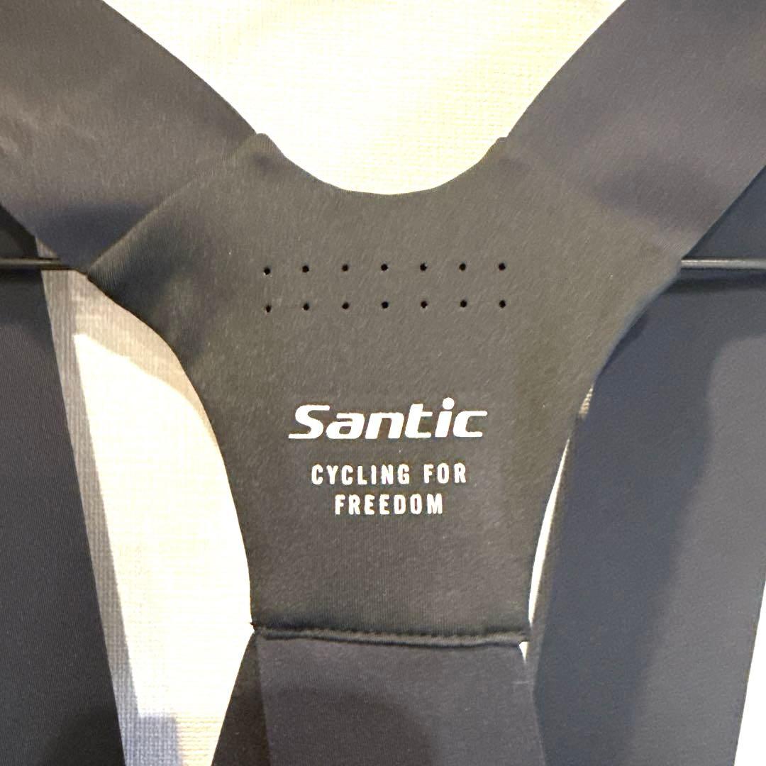 【新品】Santic ビブパンツ M メンズ サイクルパンツ パッド付6時間対応