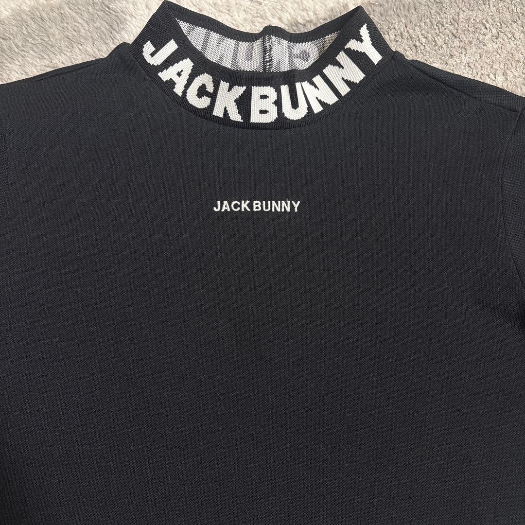 ジャックバニー　モックネック長袖シャツ　1 (M)レディースゴルフウェア　黒