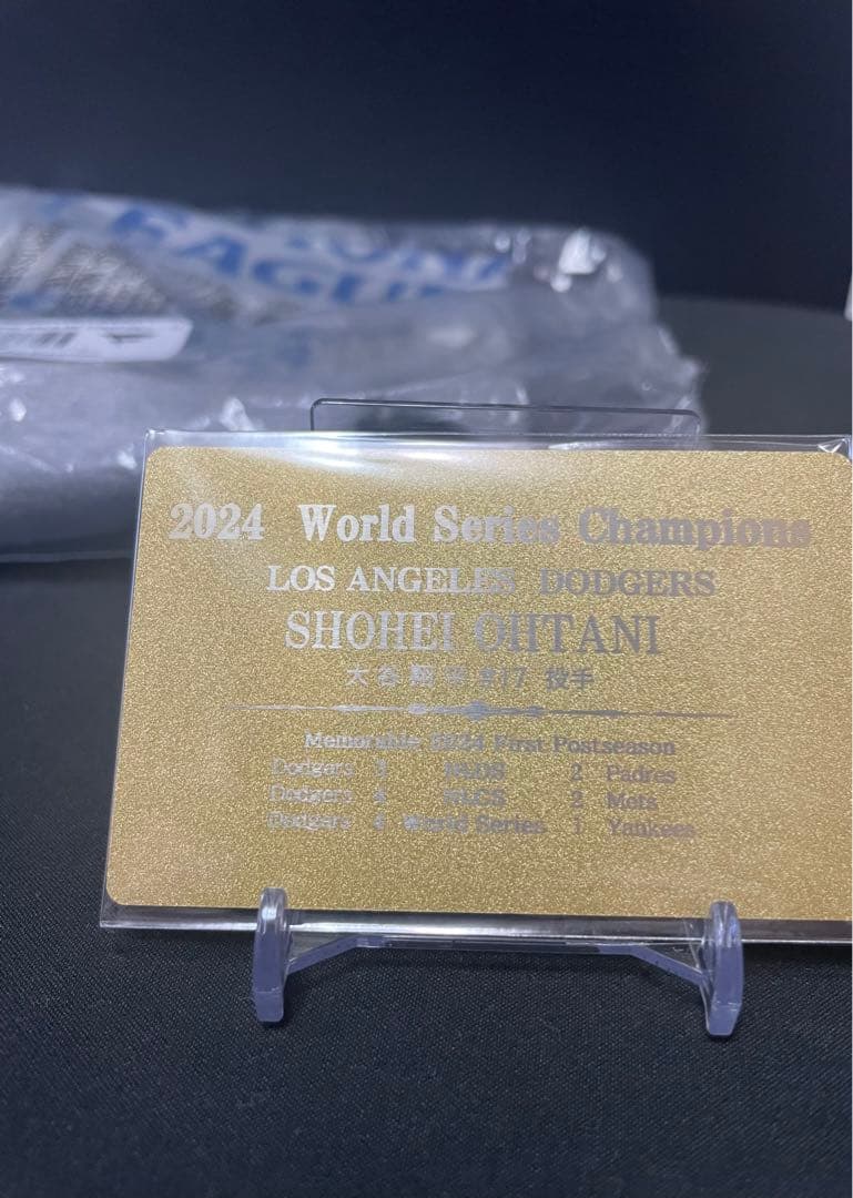 【大谷翔平】2024年ドジャース ナ・リーグ優勝ロッカールームTシャツ、L、新品