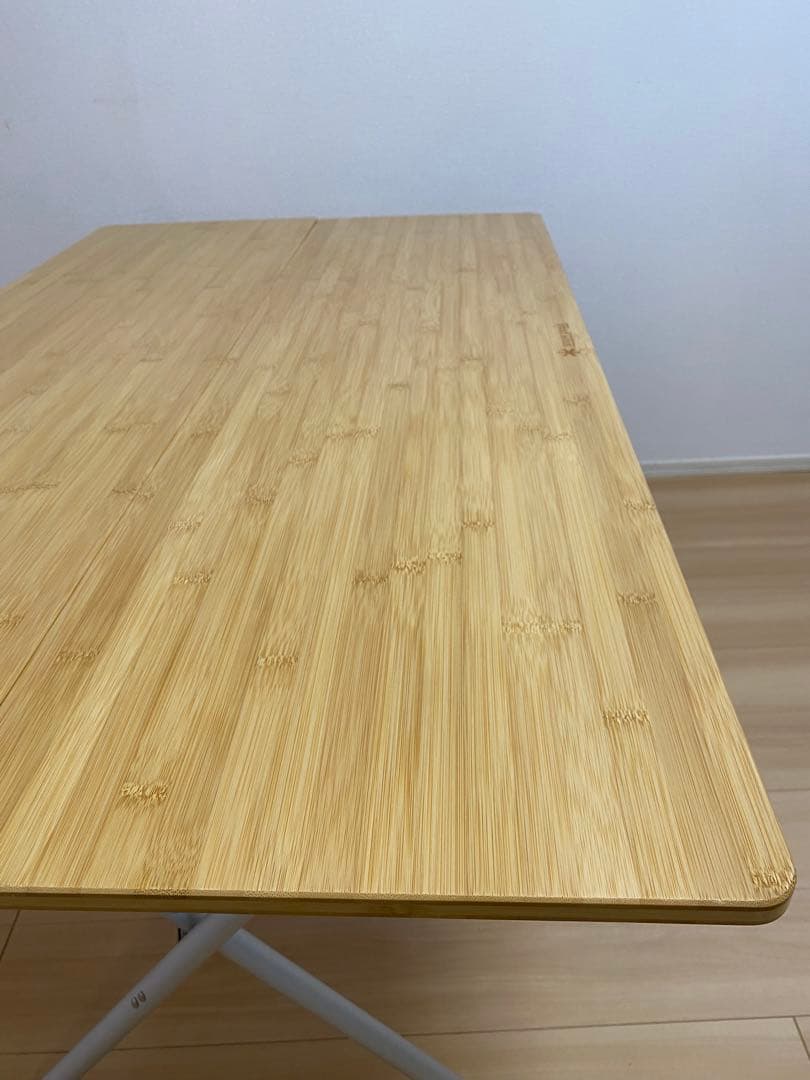 【室内使用のみ】スノーピーク ワンアクションテーブルロング竹（収納ケース付）