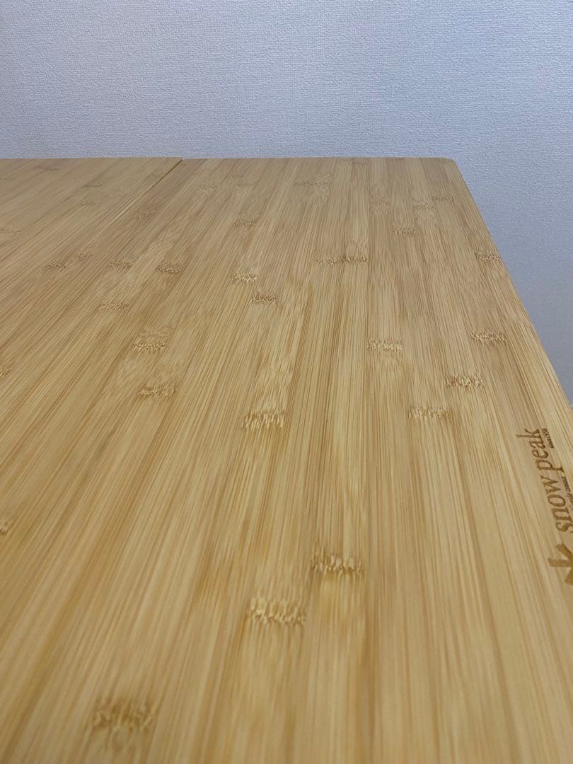 【室内使用のみ】スノーピーク ワンアクションテーブルロング竹（収納ケース付）