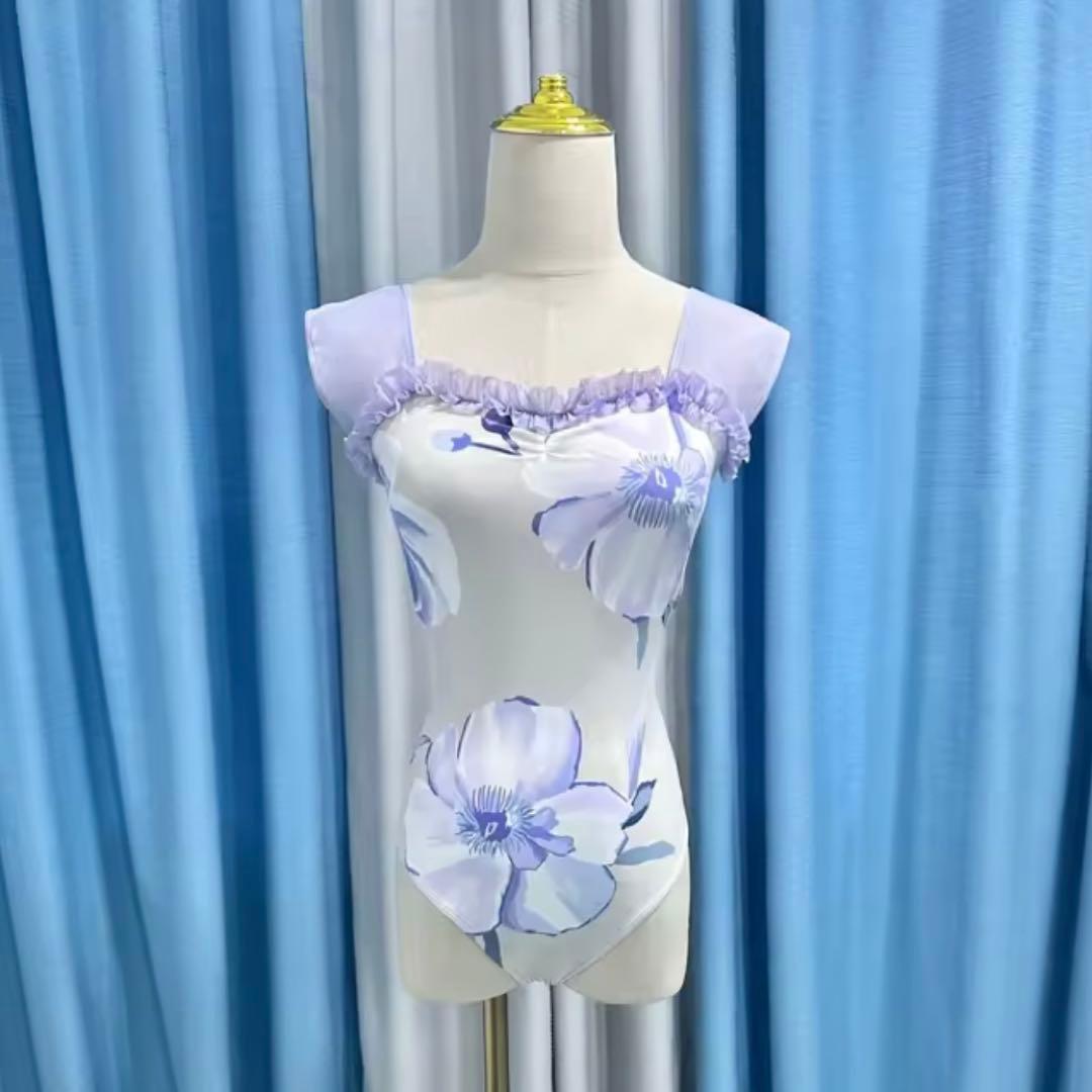 新品未使用 フリルフラワー バレエレオタード S