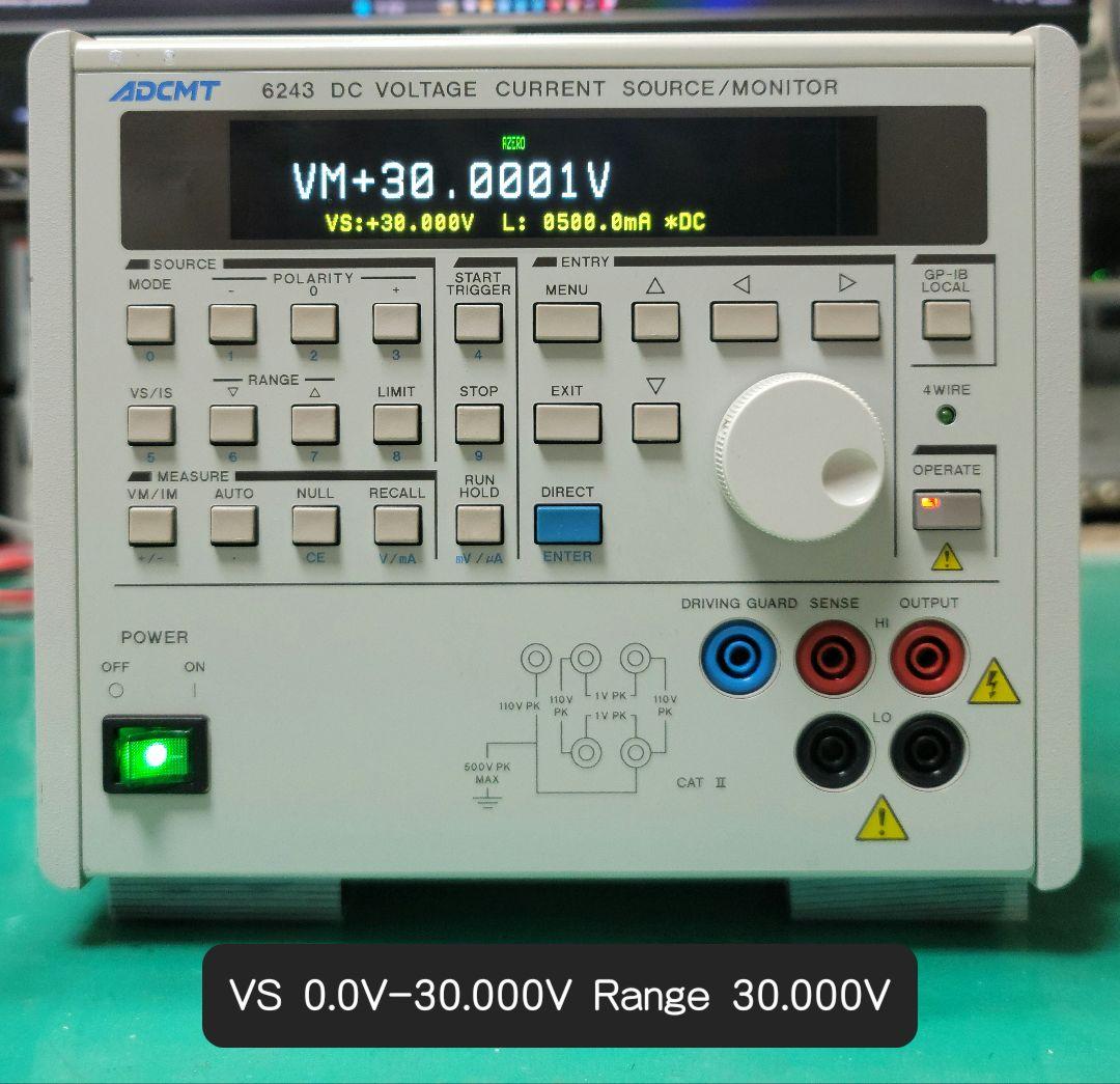 ADCMT 6243 0-110V 直流電圧/電流発生器 TFT改造済