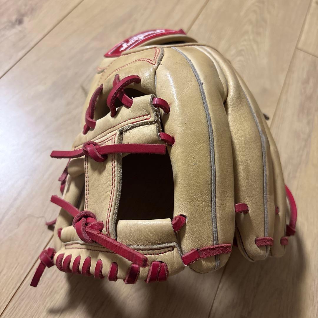 Rawlings 軟式グローブ V ベージュ/赤